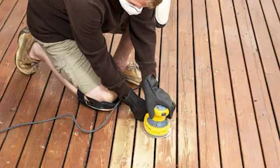 Timber deck sanding